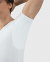 Homme - T-shirt Anti-Transpiration - color__blanc+neck__col en v profond