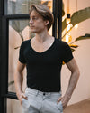 Homme - T-shirt Anti-Transpiration-fibershirts-fr color__noir+neck__col en v profond