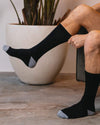 Chaussettes fil d'argent - Hommes et femmes - color__haute - noir